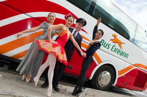 Repro Free Ballet dancers Mylene Aggabao, Prima Ballerina Lisa Macuja –Elizalde and Rudy de Dios, were joined by Inspector Richard Lee of Bus Éireann Cork for Ballet Manila first ever visit to Ireland. Picture taken by Michael MacSweeney/Provision.  Repro Free Ballet