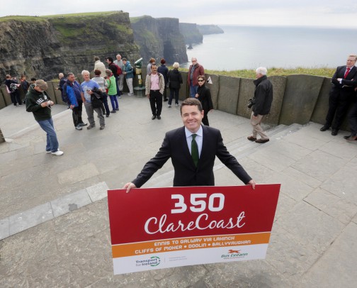 Minister Donohoe officially launches Bus Éireann’s revised routes to Shannon Airport and the Clare Coast
