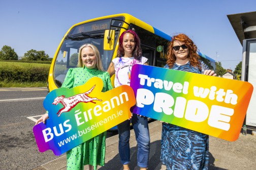 Susan Kerrigan, Bus Éireann Diversity & Inclusion Champion, Mima Augustin and Clare Nugent, Navan Pride