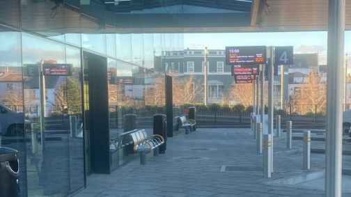 Bus bays at upgraded Colbert Station, Limerick