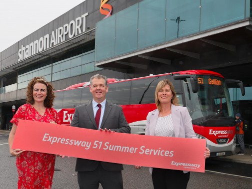 (L-R): Marie King, Regional Sales Executive, Bus Éireann; Brian Connolly, Senior Operations Manager (West), Bus Éireann and Pamela Books, Head of Operations, Shannon Airport.